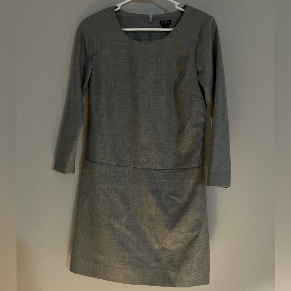J Crew Long Sleeve Shift Dress